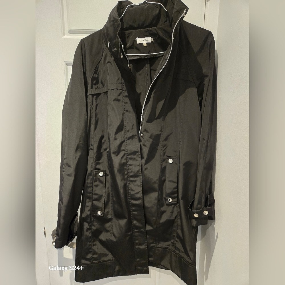Calvin Klein Black Water Resistant Coat
